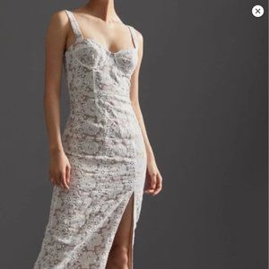 Anthropologie Hutch Slim Lace Corset Midi Dress Size 2